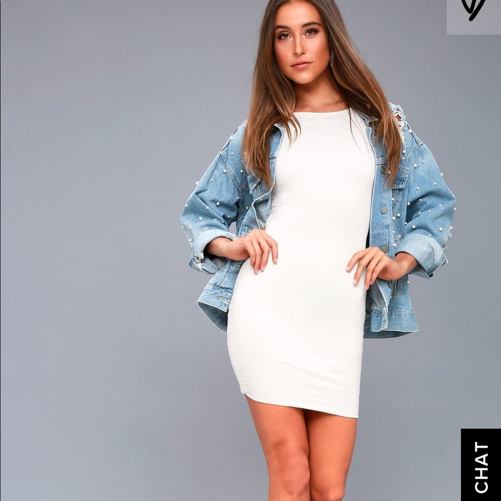 NWT LULUS BODYCON WHITE MINI DRESS